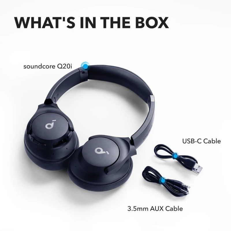 هدفون بلوتوثی انکر مدل SoundCore Life Q20i اورجینال