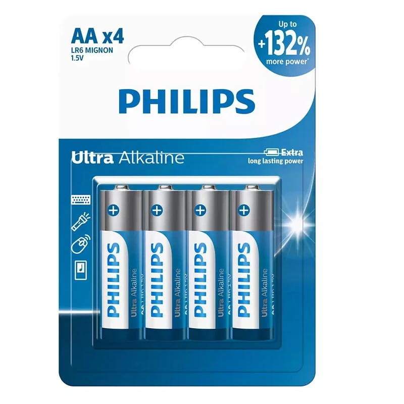 باتری قلمی فیلیپس مدل Ultra Alkaline بسته چهار عددی2