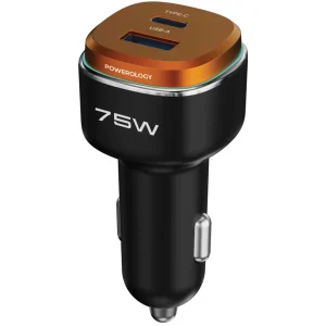 شارژر فندکی فست شارژ ماشین پاورولوژی Powerology مدل PCCSR024BKOG