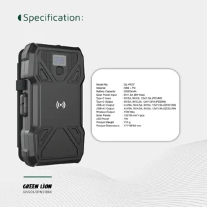 پاور بانک 20 وات گرین لاین مدل Solar 5-Panel ظرفیت 20000