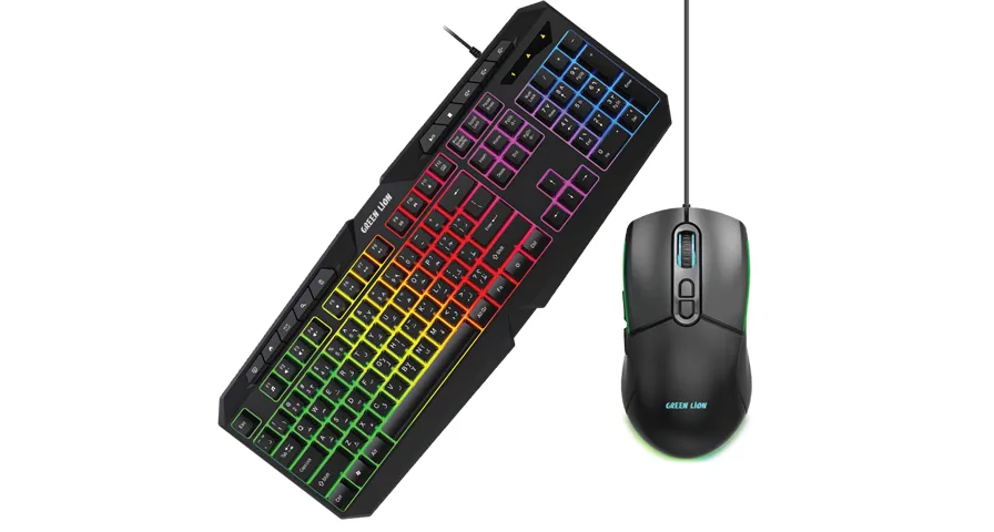 کیبورد و ماوس گیمینگ گرین لاین مدل GK-400 RGB