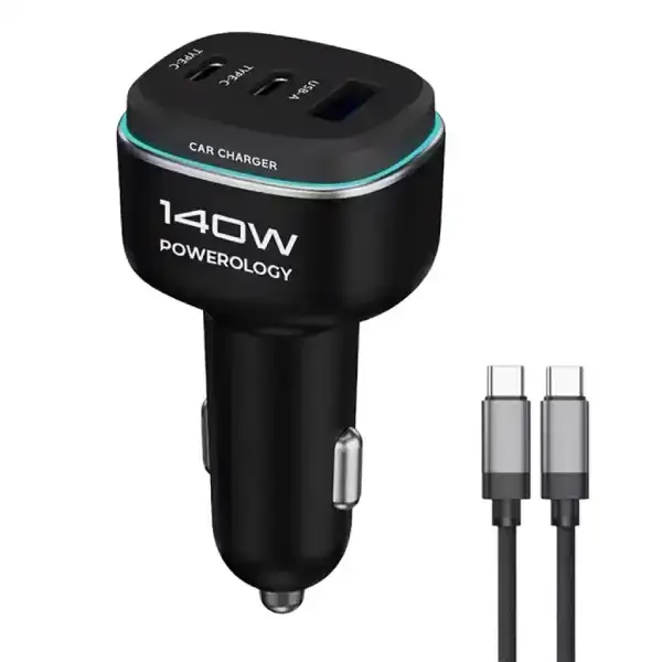 شارژر فندکی پاورولوژی ۱۴۰ وات
