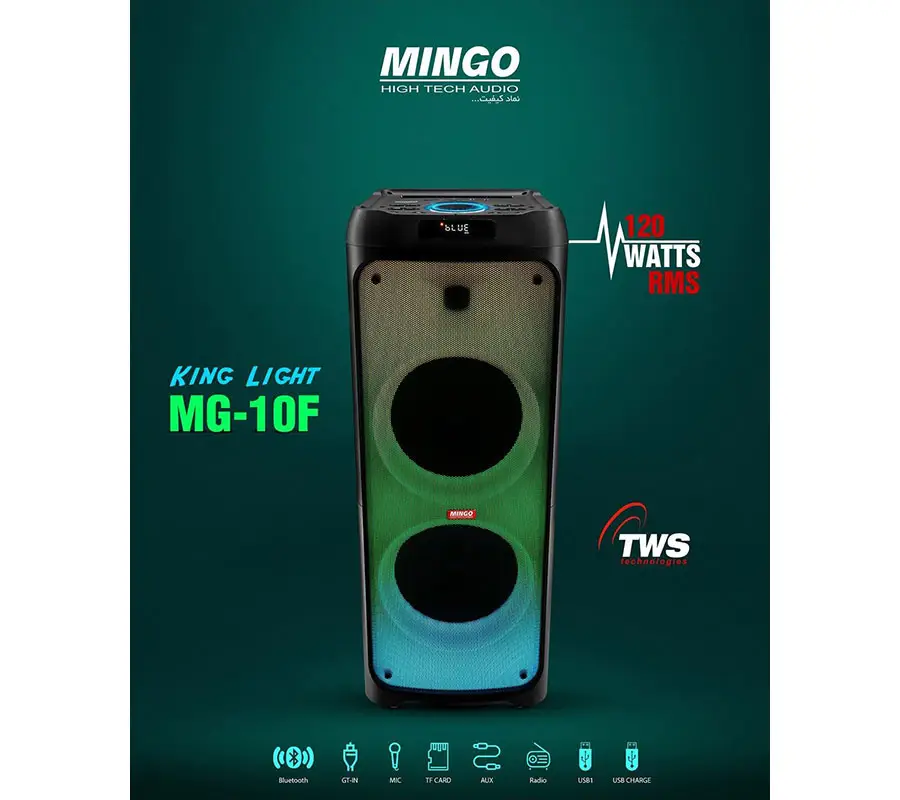 اسپیکر شارژی و برقی MINGO MG-10F - تصویر 4