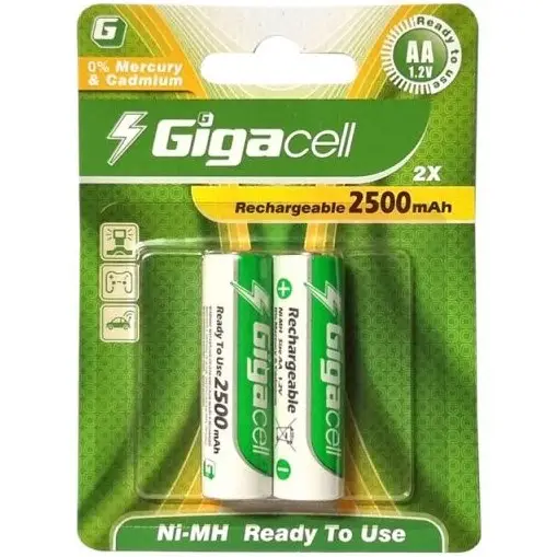 باتری قلمی قابل شارژ گیگاسل مدل 2500mAh