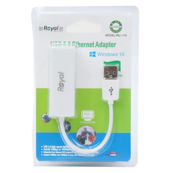 مبدل USB به LAN رویال مدل RU-110 جانبی عمده